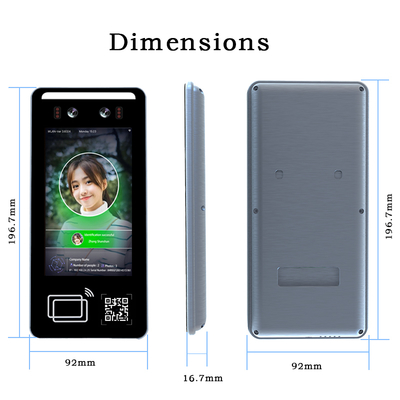 5-Inch Face Recognition Attendance System with Customizable Face Detection WiFi Bluetooth QR Code NFC Card Scanner OEM Support
