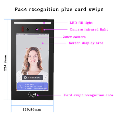 Android AI Face Recognition Terminal with Card Fingerprint Attendance Access Control Via SDK API Support for OEM and ODM