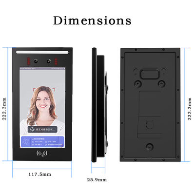 Customizable Android 11 Face Recognition Attendance Machine Liveness Detection OEM ODM Support WiFi Network Biometric