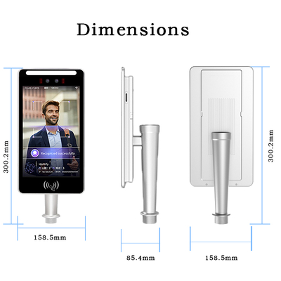 Biometric Facial Access Control Terminal Support  QR Code NFC SDK OEM ODM 10.1-Inch Face Recognition Attendance Management