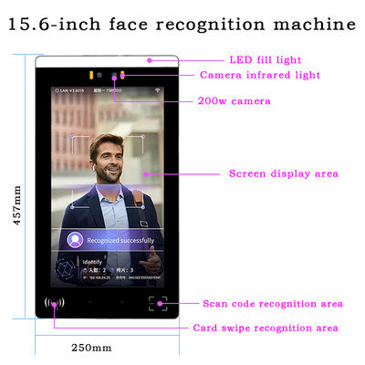 10.1 Inch Customized Android Terminal Smart Face Recognition Punch Card Attendance System WiFi Network Support OEM ODM Reset