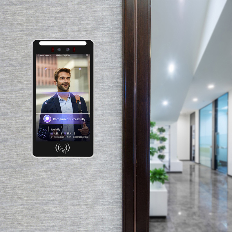 10.1 Inch Dynamic Punch Card Attendance Machine NFC Biometric Face Recognition with Customized Logo Android Customizable
